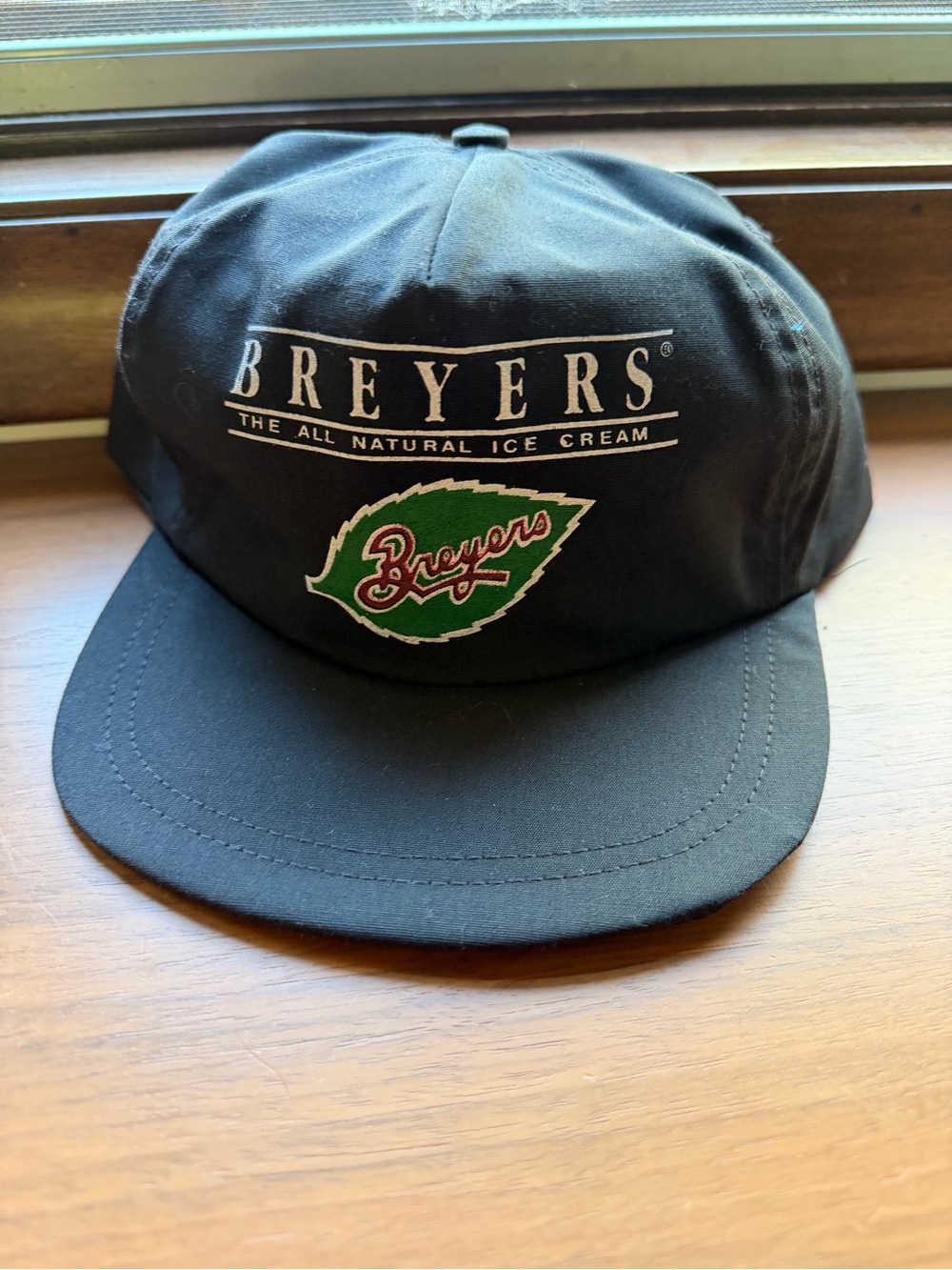 Vintage Breyers Ice Cream Cap Baseball Hat Black Pro Fit